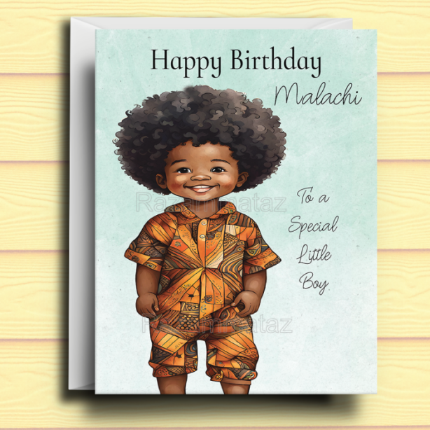 Black Boy Birthday Card H